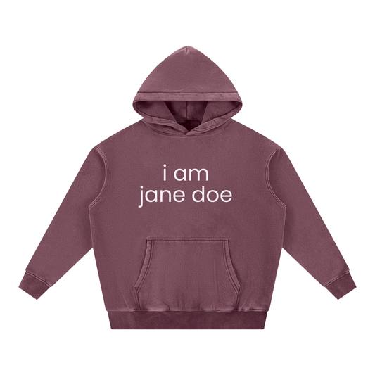 i am jane doe | Unisex Snow Wash Fleece Oversize Hoodie