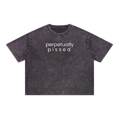 perpetually pissed | Mineral Wash Boxy Cotton T-Shirt