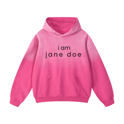 i am jane doe | Unisex Heavyweight Sun-fade Oversized Hoodie